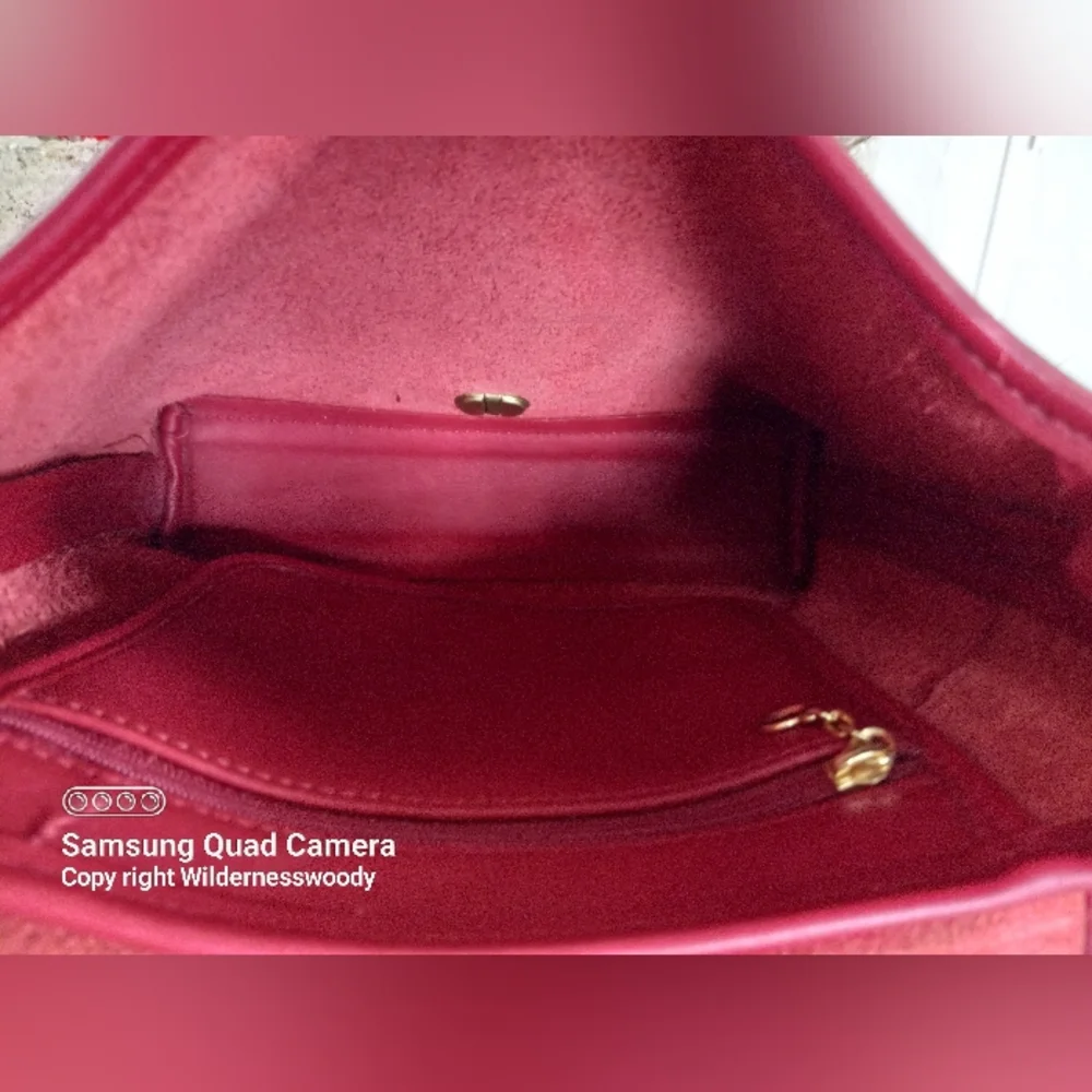 Coach Legacy Companion Flap #9715, 2001. Turn Lock, Crossbody, Red/Bordeaux - Picture 12 of 16